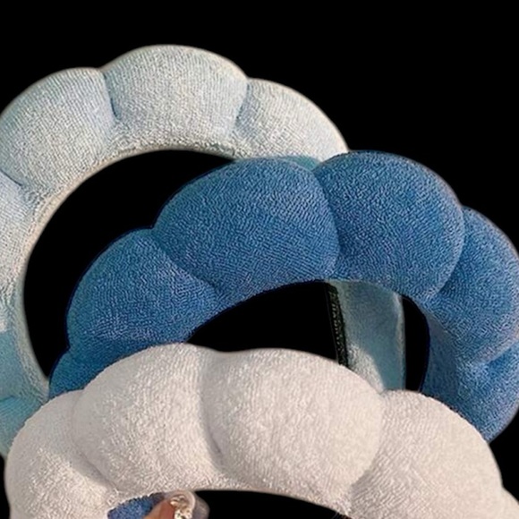 3pcs Women's Thick Fuzzy headbands light blue/ brown combo 3 pack NTW - Picture 13 of 16